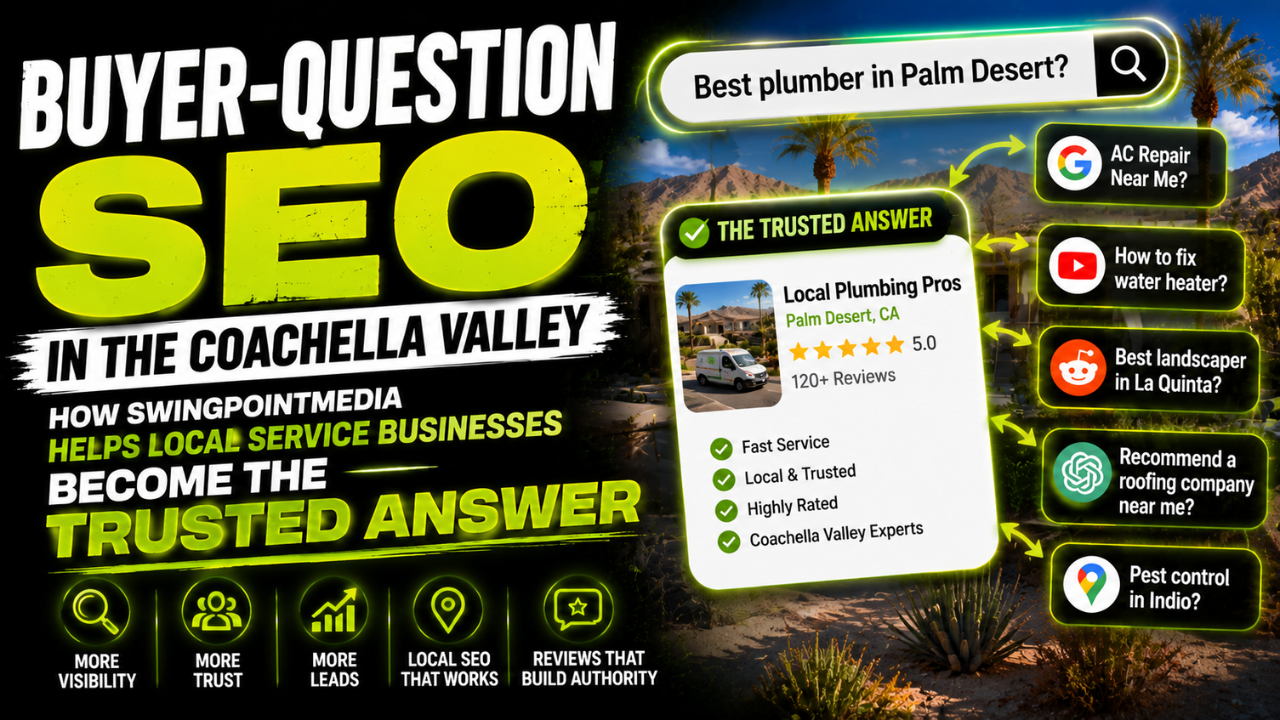 Buyer-Question SEO in the Coachella Valley: How SwingPointMedia Helps Local Service Businesses Become the Trusted Answer