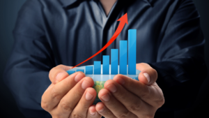 Comparison of a highly visible business versus a less visible competitor, demonstrating how online business visibility leads to more traffic, trust, and customer growth.